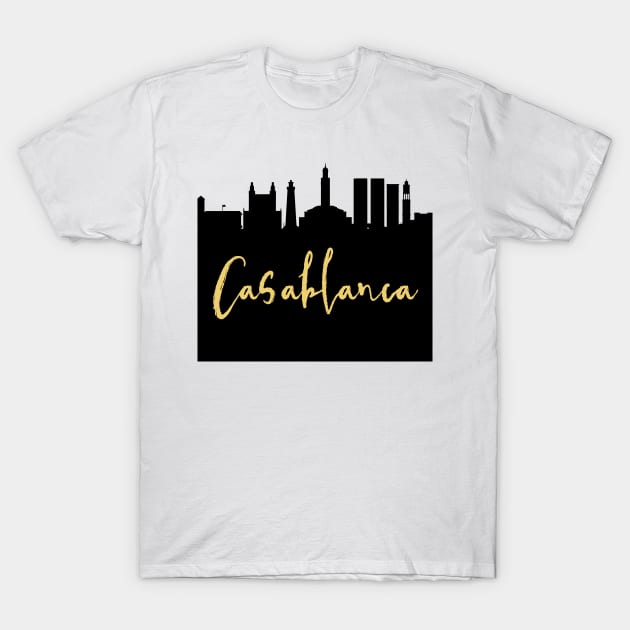 CSABLANCA MOROCCO DESIGNER SILHOUETTE SKYLINE ART T-Shirt by deificusArt